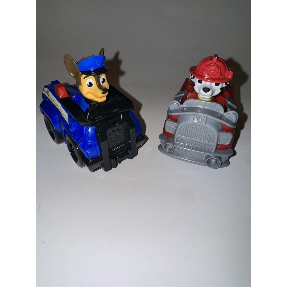 PAW Patrol Toy Vehicle Set Unisex OS Blue Red Chase Marshall Rescue‎ Trucks